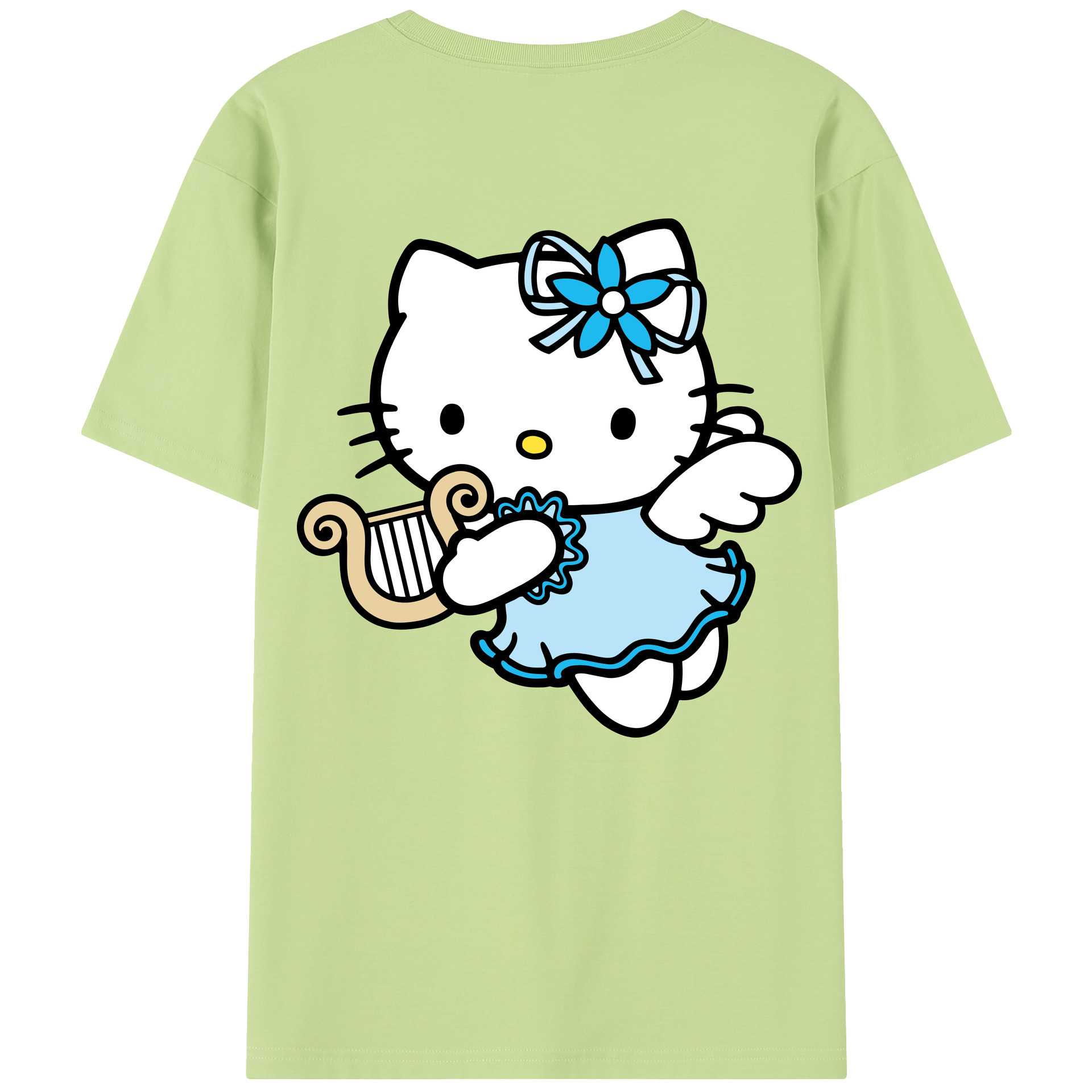 （画像用） Hello Kitty ハローキティ 綿100％半袖Tシャツ（背面プリント）